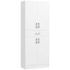 71" Kitchen Pantry Cabinet with Drawer and Adjustable Shelf, Freestanding Tall Storage Cabinet with 2 Double Door Cupboards, White