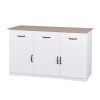 White Buffet Cabinet with Storage, Kitchen Sideboard with 3 Doors and 3 Drawers, Coffee Bar Cabinet, Storage Cabinet Console Table for Living Room