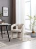 COOLMORE Contemporary Designed Fabric Upholstered Accent/Dining Chair /Barrel Side Chairs Kitchen Armchair for Living Room set of 2