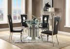 ACME Noralie Dining Table, Mirrored & Faux Diamonds 72140