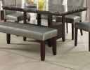 Dining Room 1pc Table w Shelve Storage Base Faux Marble Top Birch wood MDF Dining Table
