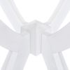 Mid-Century 5-Piece Round Dining Table Set with Trestle Legs and 4 Cross Back Dining Chairs
