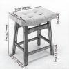 A&A Furniture,Counter Height 25" Stools for Kitchen Counter Backless Faux Leather Stools Farmhouse Island Chairs (25 Inch, Beige,Set of 2)