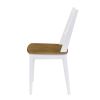 Mid-Century 5-Piece Round Dining Table Set with Trestle Legs and 4 Cross Back Dining Chairs