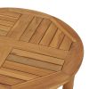 3 Piece Patio Bar Set Solid Wood Teak