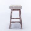 A&A Furniture,Counter Height 25" Stools for Kitchen Counter Backless Faux Leather Stools Farmhouse Island Chairs (25 Inch, Beige,Set of 2)