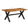 Dining Table Set 7 Pieces Solid Acacia and Mango Wood