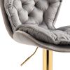 COOLMORE Bar Stools with Back and Footrest Counter Height Chairs 2PC/SET