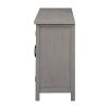 U_Style Featured Four-door Storage Cabinet with Adjustable Shelf and Metal Handles , Suitable for Entryway, Living Room, Bedroom