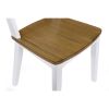 Mid-Century 5-Piece Round Dining Table Set with Trestle Legs and 4 Cross Back Dining Chairs