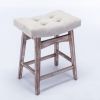 A&A Furniture,Counter Height 25" Stools for Kitchen Counter Backless Faux Leather Stools Farmhouse Island Chairs (25 Inch, Beige,Set of 2)
