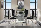 ACME Noralie Dining Table, Mirrored & Faux Diamonds 72140