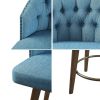 Upholstered 360 Degree Swivel Counter Stool 26" H