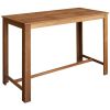Bar Table and Stool Set 7 Pieces Solid Acacia Wood
