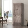 72" Freestanding Kitchen Pantry Cabinet, Tall Storage Cabinet with 2 Door Cupboards, 2 Drawers and Adjustable Shelves, Brown