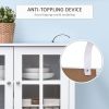Coffee Bar Cabinet, Modern Sideboard Buffet Cabinet, Kitchen Cabinet with 2 Glass Doors, Adjustable Inner Shelving and Bottom Shelf, White