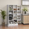 63" Kitchen Pantry Storage Cabinet, 14-Tier Freestanding Kitchen Cupboard with 2 Doors, Adjustable Shelves for Living Room, Dining Room, White