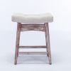 A&A Furniture,Counter Height 25" Stools for Kitchen Counter Backless Faux Leather Stools Farmhouse Island Chairs (25 Inch, Beige,Set of 2)
