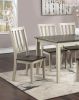 Dining Room Furniture Set of 2pcs Side Chairs Dual Tone Design Antique White / Gray Solid wood Kitchen Breakfast