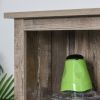 Freestanding Rustic Kitchen Buffet with Hutch, Pantry Storage Cabinet with Sliding Barn Door, Adjustable Shelf, Vintage Wood