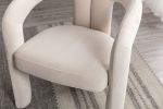 COOLMORE Contemporary Designed Fabric Upholstered Accent/Dining Chair /Barrel Side Chairs Kitchen Armchair for Living Room set of 2