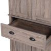 72" Freestanding Kitchen Pantry Cabinet, Tall Storage Cabinet with 2 Door Cupboards, 2 Drawers and Adjustable Shelves, Brown