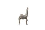 ACME Dresden Arm Chair (Set-2), Vintage Bone White & PU 68173