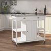 Stainless steel countertop white Kicthen cart