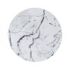 42.12"Modern Round Dining Table with Printed White Marble Table Top for Dining Room, Kitchen, Living Room