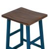 Rustic Counter Height 5-Piece Dining Set, Wood Console Table Set with 4 Stools for Small Places