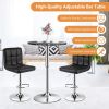 360° Swivel Round Pub Table with Height Adjustable