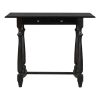 Mid-Century Farmhouse 5-Piece Wood Dining Table Set Counter Height Kitchen Furniture Set with Storage Drawers and 4 Upholstered Chairs