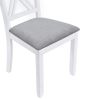 Rustic Minimalist Wood 5-Piece Dining Table Set with 4 X-Back Chairs for Small Places