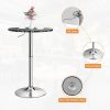 360° Swivel Round Pub Table with Height Adjustable