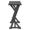 Mid-century Counter Height 5-Piece Dining Set, Wood Console Table with Trestle Legs and 4 Stools for Small Places