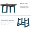 Rustic Counter Height 5-Piece Dining Set, Wood Console Table Set with 4 Stools for Small Places