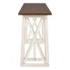 Rustic Counter Height 5-Piece Dining Set, Wood Console Table Set with 4 Stools for Small Places