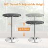 360° Swivel Round Pub Table with Height Adjustable