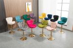 COOLMORE Bar Stools with Back and Footrest Counter Height Dining Chairs 2PC/SET