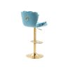 COOLMORE Bar Stools with Back and Footrest Counter Height Dining Chairs 2PC/SET