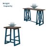 Rustic Counter Height 5-Piece Dining Set, Wood Console Table Set with 4 Stools for Small Places