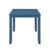 Rustic Minimalist Wood 5-Piece Dining Table Set with 4 X-Back Chairs for Small Places
