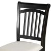 Mid-Century Farmhouse 5-Piece Wood Dining Table Set Counter Height Kitchen Furniture Set with Storage Drawers and 4 Upholstered Chairs